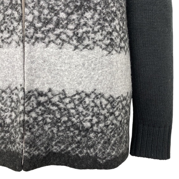 Wool Blend Open Front Long Cardigan Jacket - Picture 3 of 14